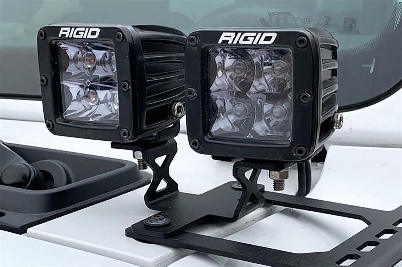 Jeep JL Light Brackets - Hood Cowl - Dee Zee - Double Cube - `18-`23